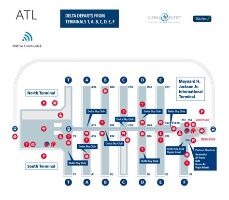 6000 n terminal pkwy, atlanta, ga 30320, usa. Atlanta Airport Map | Airport map, Atlanta airport, Las ...