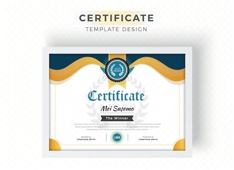 Premium Vector Abstract Wavy Beautiful Certificate Template