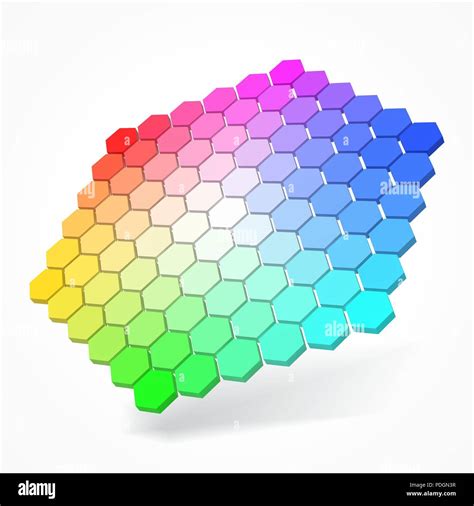 Paleta De Colores Hexagonales Con Hex Gonos De Color Peque O Estilo D