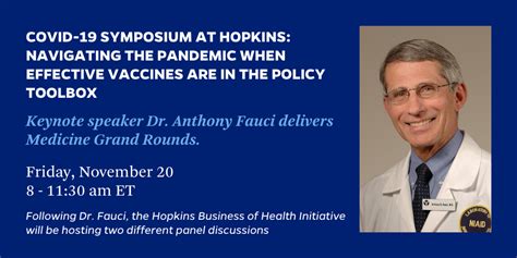 Covid 19 Symposium At Hopkins Navigating The Pandemic When Effective