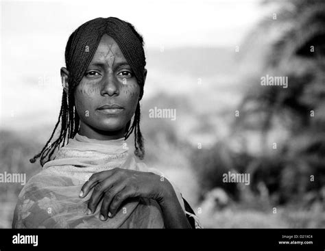 Afar Tribe Woman With Scarifications On Her Face Assaita Afar