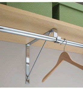 Super slide closet rod lets hangers slide freely on the rod, offering easy hanger adjustment. Closet Rod and Shelf Support Bracket | Wooden closet ...