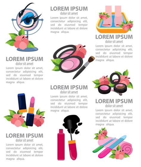 Makeup Infographics Set Stock Vector Image By ©macrovector 68188435