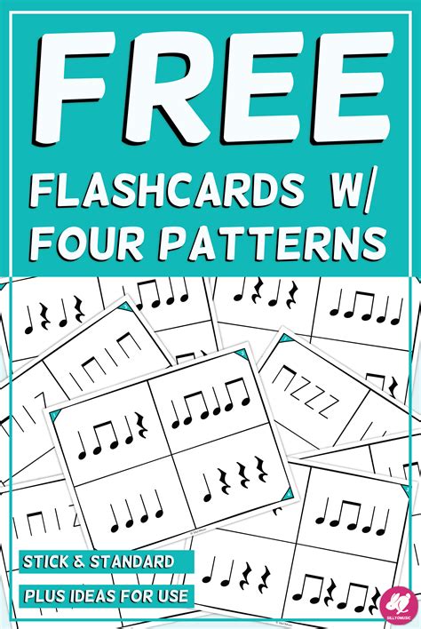 Quarter Note And Rest And 8th Notes Flashcards With 4 Corners Ta Ti Ti
