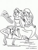 Coloring Pages Mermaids Mako Mermaid Singing Popular Group sketch template