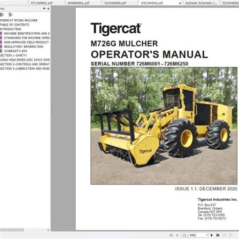 Tigercat Mulching Head Operator And Service Manual Auto Repair