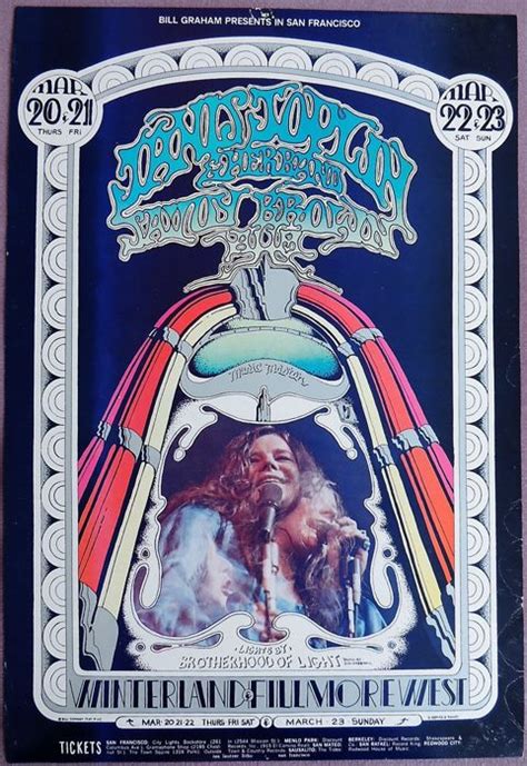 Rare Psychedelic Janis Joplin Dance Concert Poster San Catawiki