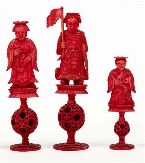 Complete Chinese Chess Set With Puzzle Ball Bases At 1stdibs