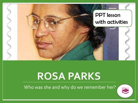 Rosa Parks Lesson With Ppt And Activities Teaching Resources
