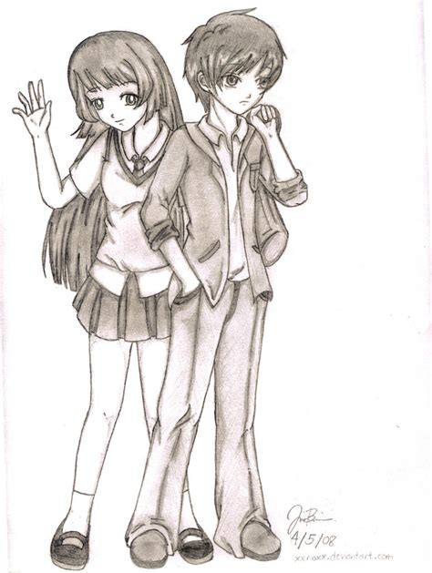 Anime Hugging Drawing At Getdrawings Free Download