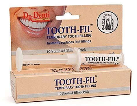 Permanent tooth white filling cement a2 repair diy fixing teeth self dental lll. Dr Denti Tooth Fil Temporary Tooth Filling - Buy Online in ...