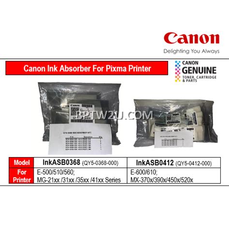 Canon Ink Absorber For Pixma Printer Inkasb0368inkasb0412
