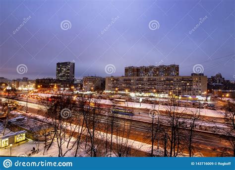 Panoramic Top View Of The New Residential Areas Of Moscow On A Sunny