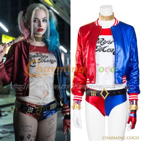 Suicide Squad Batman Harley Quinn Dr Harleen Frances Quinzel Cosplay Outfit New Ebay