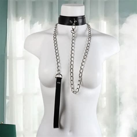 b cyqz sexy punk choker collar leather bondage body cosplay goth jewelry women gothic necklace
