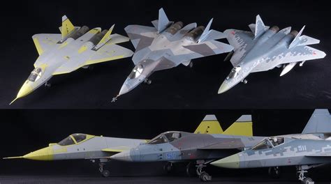 Kit De Plastimodelismo Do Sukhoi Su 57 Poder Aéreo Aviação Forças
