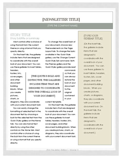 Newsletter Templates Word Free Doctemplates