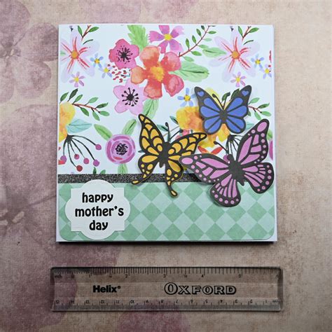 Butterfly Mothers Day Card And Tag Paper Rose Cards