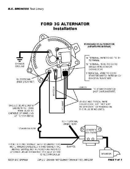 Ford Alternator Plug Wiring Diagram
