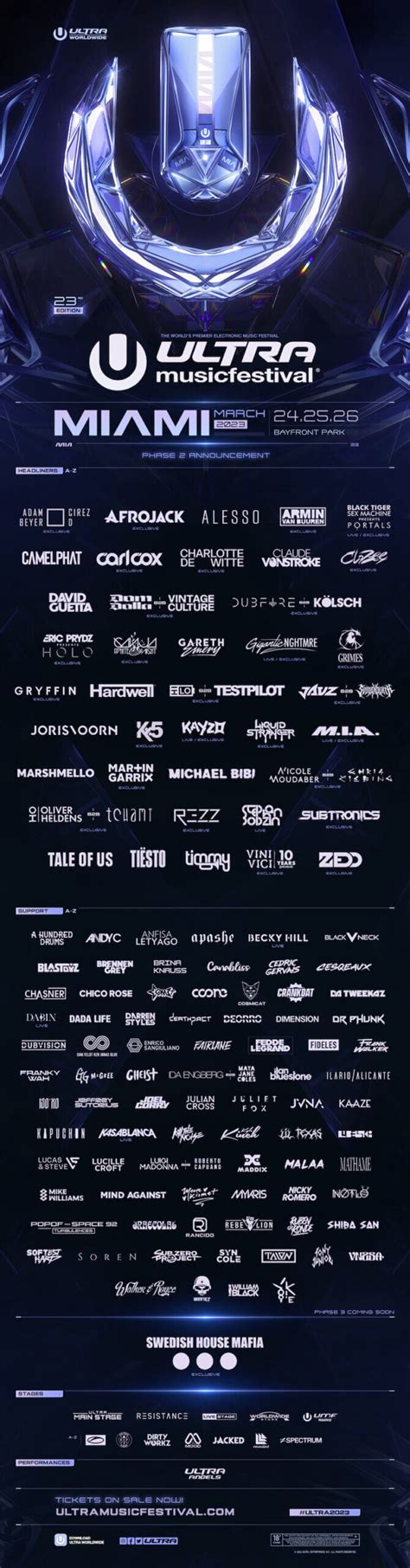 Ultra Music Festival Unveils Star Studded Phase Lineup Featuring More