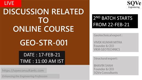 Discussion Related To Online Course Geo Str 001 Live Discussion Youtube