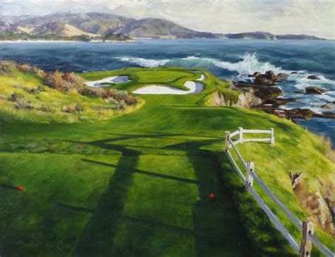 Commitment The 7th Hole At Pebble Beach Golf Links Top 100 Etsy