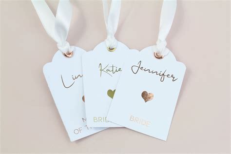 Hanger Tags For Wedding Personalised And Foiled Bridal Party Etsy