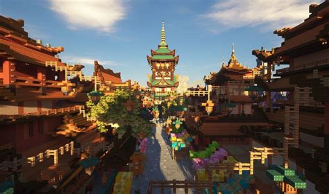 Minecraft Chinese City On Amberstone Minecraft House Tutorials
