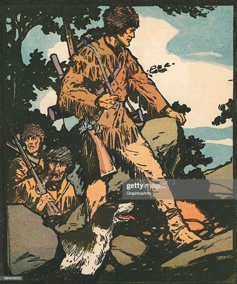 Illustration Of American Explorer And Frontiersman Daniel Boone