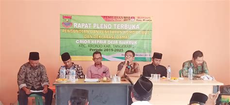 Rapat Pleno Terbuka, Pengundian Dan Penetapan Nomor Urut Calon Kepala Desa Blukbuk Kecamatan