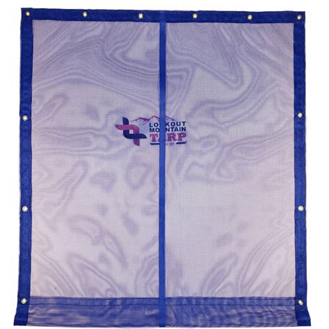 Custom Size Industrial Curtain Constructed Using 11oz Vinyl Coated Mesh