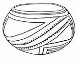 Coloring Pot Pottery Template sketch template