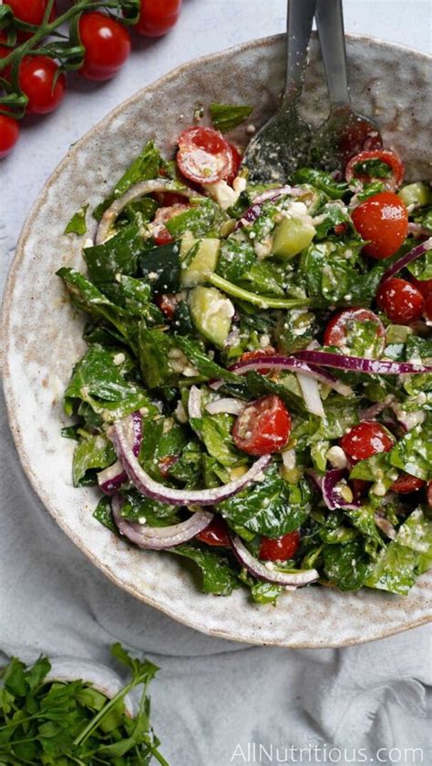 Spinach Tomato Salad With Feta Cheese All Nutritious