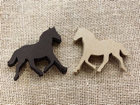 Horse Paper Cut Outs Set Of 25 Horse Die Cuts Paper Horses Etsy