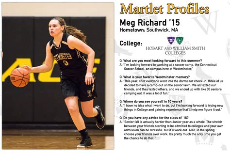 Pay for what you use. Meg Richard '15 talks summer coaching jobs, surprise ...