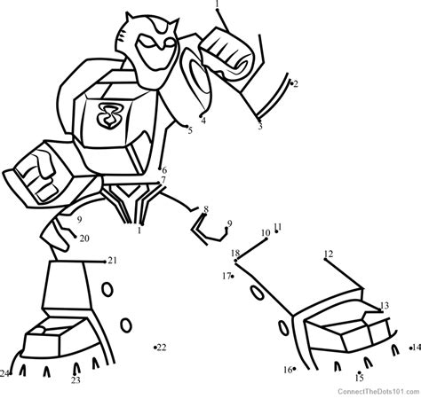 Bumblebee From Transformers Dot To Dot Printable Worksheet Connect