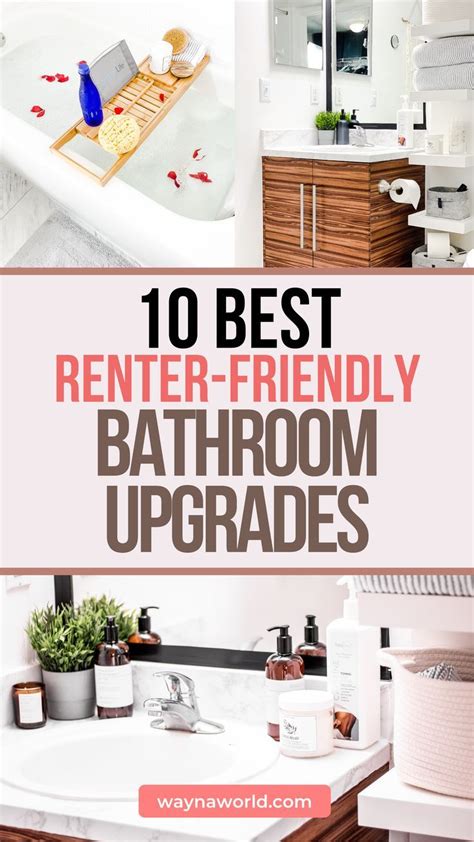 10 Best Renter Friendly Bathroom Upgrades Rental Home Decor Rental Bathroom Makeover