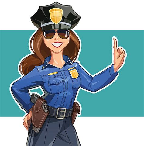 Best Cartoon Of Sexy Cop Girl Illustrations Royalty Free