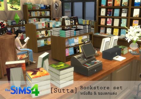 Bookstore Set At Sutta Sims4 Sims 4 Updates