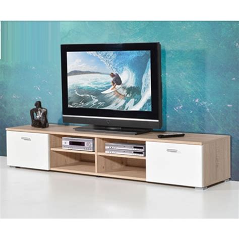 Sale ends in 12 hours. Contemporary LCD TV Stand For In Oak With Gloss Doors 19596