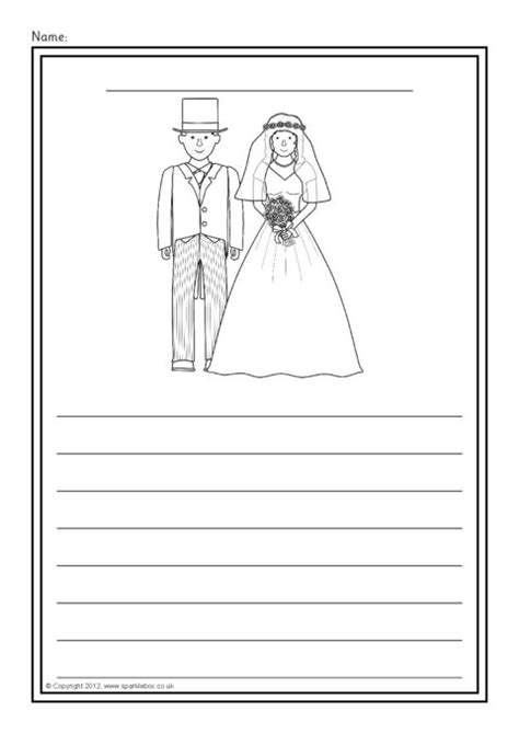Christian Wedding Colour And Write Worksheets Sb8997 Sparklebox