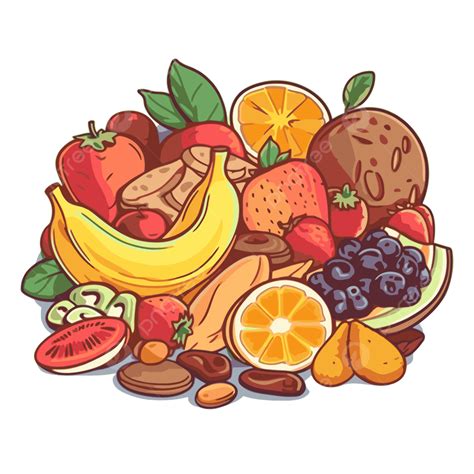 Healthy Snacks Clipart Nutritious Snacks And Fruit Collection Icon