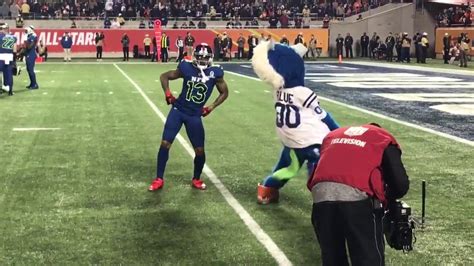 Odell Beckham Jr Have A Dance Off With Colts Mascot Youtube