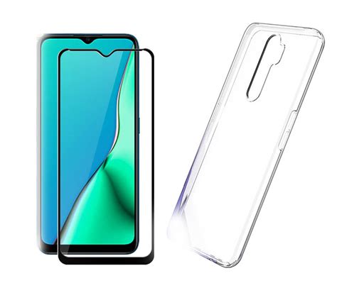 sdtek case for oppo a9 2020 full screen glass protector clear cover gel
