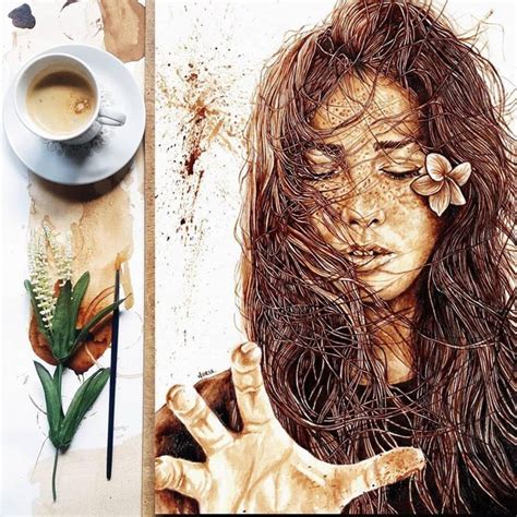 The Coffee Painted Portraits Of Nuria Salcedo