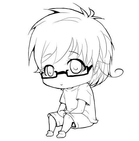 Adorable Chibi Boy Coloring Page Download Print Or Color Online For Free