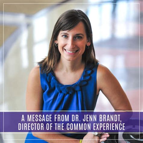 A Message From Dr Jenn Brandt Director Of The Common Experience September Hpu Parents