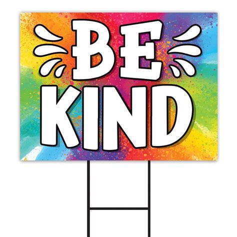 Be Kind Yard Sign 18 X 12 Visible Text Long Etsy