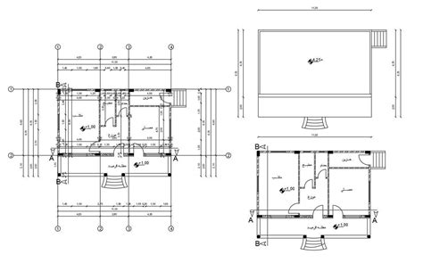 1 Bhk Small House Plan Autocad Drawing Cadbull
