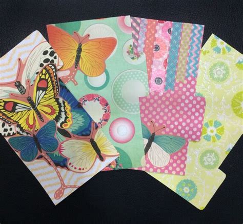 Filofax Dividers Personal Size Butterfly Theme Set Of 4